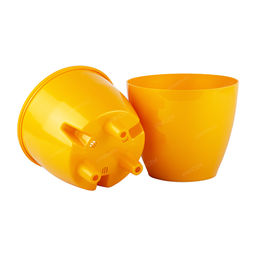 Горшок Деко Твин 1,5л 14*14*12,5 карамель с дренажной системой (уп.36) - Ортон фото 3