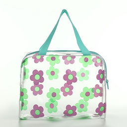 Цена за 2 шт. Косметичка-сумка на молнии для бассейна, с ручками, с рисунком ы, прозрачная/зелёная - Simaland фото 2