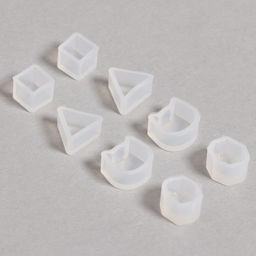 Цена за 2 шт. Молд силиконовый  «Сережки-пусеты», набор 8 шт