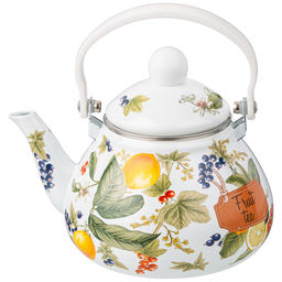 ЧАЙНИК AGNESS ЭМАЛИРОВАННЫЙ СЕРИЯ ФРУКТОВАЯ КОРЗИНА, 1,3 Л