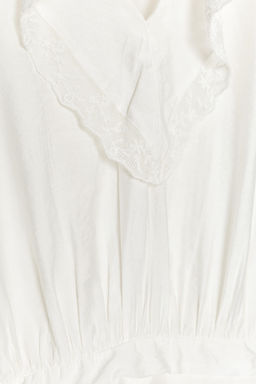 EMBROIDERED RUFFLE SHORT DRESS - Zara фото 18