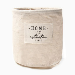 Текстильная корзинка Этель HOME, бежевая, 14×13 см, 50% хлопок, 50% п/э