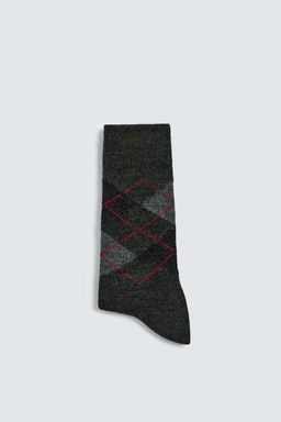 ARGYLE SOCKS WITH WOOL