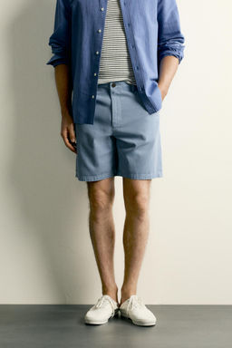 BERMUDA LAVADA REGULAR FIT / Azul claro - Zara фото 2