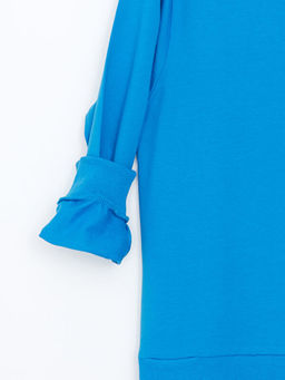 Bisiklet Yaka Bask?l? Erkek ?ocuk Sweatshirt