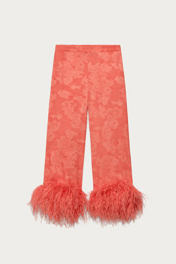 PANTAL?N PLUMAS MARISA BERENSON X ZARA / Rojo / Naranja