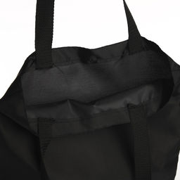 Сумка шопер однотонный, 35×0.5×40 см, оксфорд 210D, 80 г, без подклада, чёрный