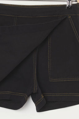 TRENDYOLMILLA Ekru Kruvaze Normal Bel Mini Denim Sort Etek TWOSS25SR00046  фото 7