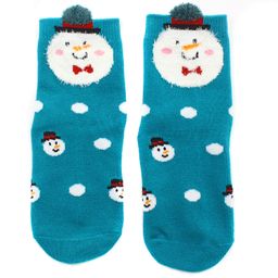 Детские носки 3-5 лет 15-18 см Новогодние Снеговик