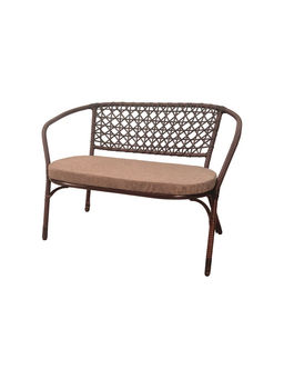 Диван садовый «Анапа», 140×65×79 см, коричневый, с подушкой