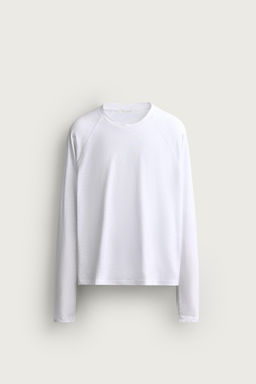 CAMISETA COLOR BLOCK ALGOD?N - LINO / Blanco - Zara фото 7