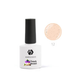 ADRICOCO Гель-лак для ногтей / French dessert №12, медовый бискотти, 8 мл  фото 2