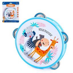 Игрушка музыкальная Бубен. Зверята, 8 металлических бубенцов, МИКС