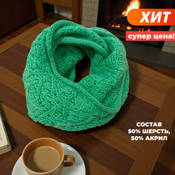 44452/2 ЖЕНСКИЙ ШАРФ ТРИКОТАЖНЫЙ