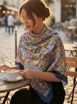 K13576 Платок (90/90см шелк) МУЛЬТИЦВЕТ_12