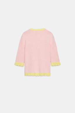 COMBINED POINTELLE KNIT CARDIGAN - Zara фото 6