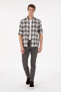 Мужская рубашка светло-хаки с длинным рукавом Неожиданная скидка в корзине - U.s. polo assn фото 4