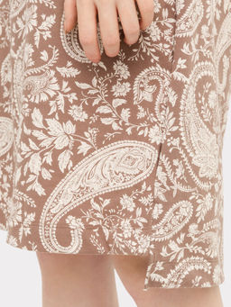 Сорочка ночная женская бежево-тауповая с узором пейсли - Mark formelle фото 8