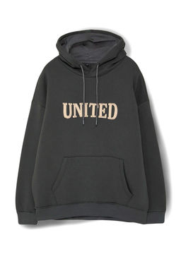 TRENDYOL MAN Buyuk Beden Antrasit Oversize/Genis Kesim Ici Polar/S?cak Tutan Nak?sl? Sweatshirt TMNAW25AO00057 - Trendyolmilla фото 2