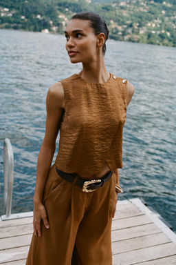SATIN CROSSOVER TOP - Zara фото 2