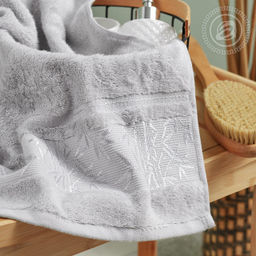 Набор полотенец Бамбук (серый) 50*90; 70*140/1 шт. - 50*90; 1шт. -70*140 Махровые полотенца Арт Дизайн (Узбекистан)  фото 2