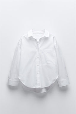 OXFORD SHIRT AND RIBBED TOP - Zara фото 2