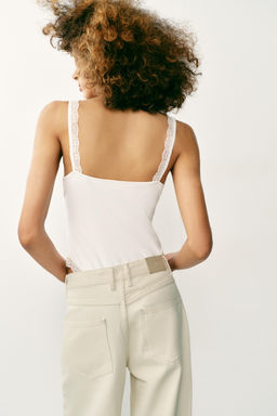 BODY COMBINADO ENCAJE / Blanco roto