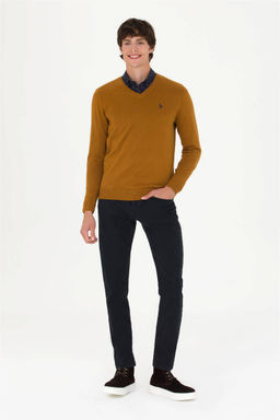 U. S. Polo Assn Мужской базовый свитер кокосового цвета - U.s. polo assn фото 4