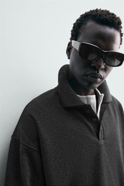 TEXTURED POLO SWEATSHIRT - Zara фото 13