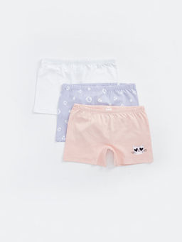 Bask?l? K?z ?ocuk Boxer 3l?