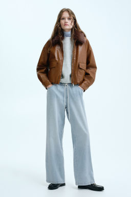Pantal?n denim con cord?n de ajuste - H&m фото 4