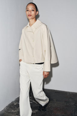 ZW COLLECTION OVERSIZE PLEATED SHIRT