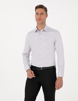 Gri Slim Fit Uzun Kollu Basic G_mlek