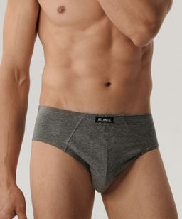 ATLANTIC 3BMP-006 Трусы классика Basic - набор 3 шт. черный + серый меланж + темно-серый меланж  фото 4