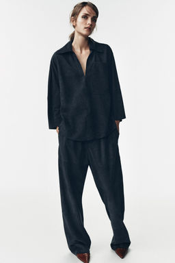 PANTAL?N PIEL ANTE LIMITED EDITION / Gris antracita