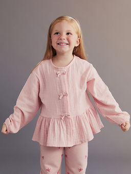 Fiyonk Detayl? M?slin K?z ?ocuk G?mlek