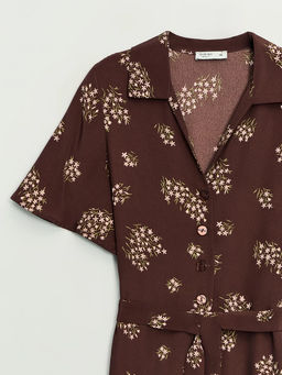 Платье с поясом и цветочным принтом / Zarina  фото 6