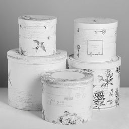 Набор коробок 5 в 1, упаковка подарочная, Шебби, 13?14?19.5?22 см