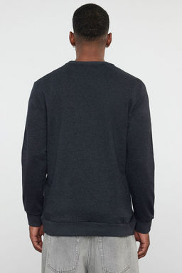 TRENDYOL MAN Siyah Regular/Normal Kesim Ici Polar/S?cak Tutan Sweatshirt TMNAW21SW1208 - Trendyolmilla фото 5