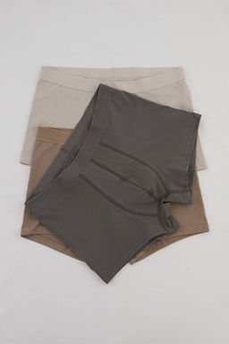 Kahverengi-Bej-Antrasit 3l_ Paket Pamuklu Esnek Boxer TMNSS26BX00006 - Trendyolmilla фото 2