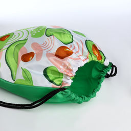 Мешок для обуви на шнурке, с принтом, размер 32×0.5×40 см, белый/зелёный/розовый