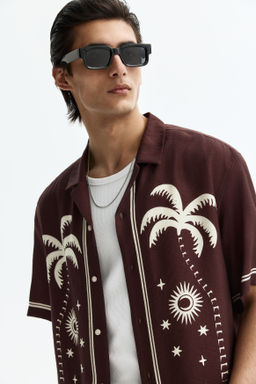 Camisa resort estampada Relaxed Fit - H&m фото 5