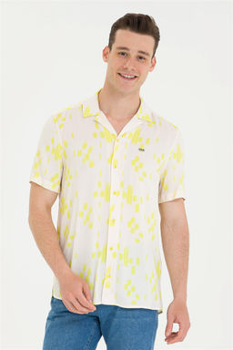 U. S. Polo Assn Мужская рубашка с коротким рукавом цвета экрю - U.s. polo assn фото 11