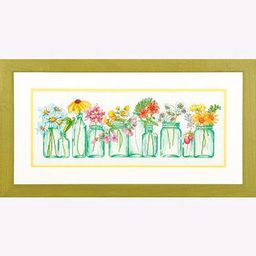 Набор для вышивания DIMENSIONS 70-35310 Цветы в баночках 18 x 46 см
