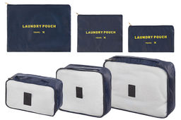 Набор 6 дорожных органайзеров Синий (3 органайзера и 3 косметички) - El casa фото 5