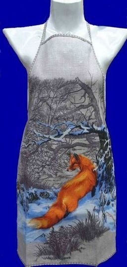 Фартук Лисы рогожка хлопок 100%