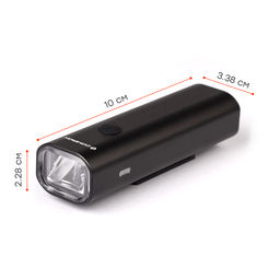 Фонарь передний COMIRON FLASH корпус: авиационный алюминий 6063, IP67; свет: CREE XPG, 400lm аккум 3.7V 2500 mAh, USB влагозащищённый /уп 120/ - Галеонтрейд фото 6