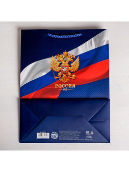 Цена за 2 шт. Пакет подарочный, упаковка, «Россия», 25×32×12 см