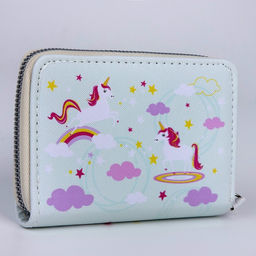 Кошелёк детский Единороги 12.5х9х2 см, голубой - NAZAMOK KIDS фото 4
