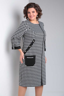 Платье Асолия 2695 чёрно-серый - NIKVA фото 4